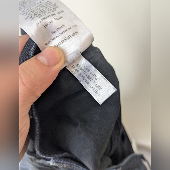 Current/Elliott Jeans High waist Stiletto Blueridge w/uneven cut hem - size 28 - Picture 6 of 6